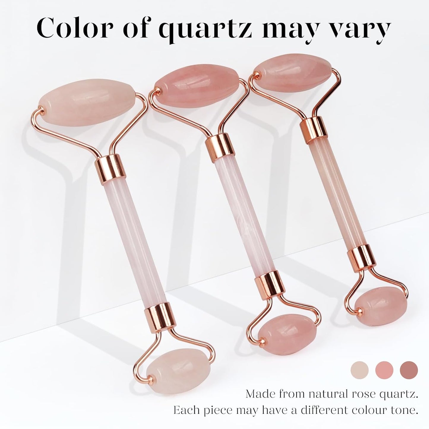 Ensemble rouleau facial en quartz rose et Gua Sha